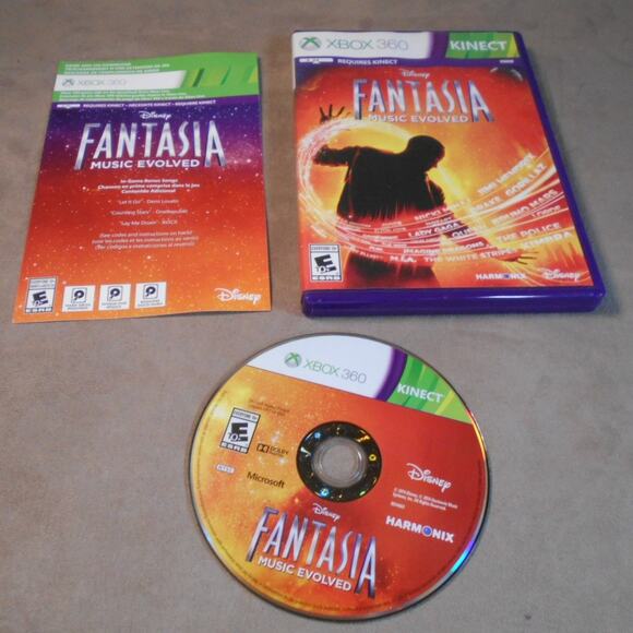 2014 Disney Fantasia Music Evolved XBOX 360 Kinect Game Harmonix - Picture 3 of 6